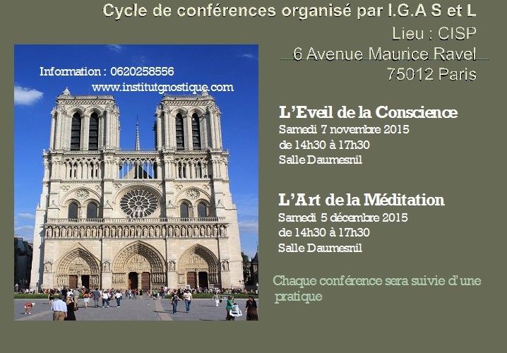 La Gnose, conf&eacute;rences publiques &agrave; Paris